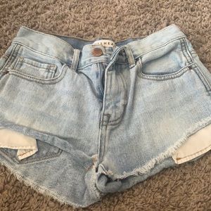 High Rise Denim Short
